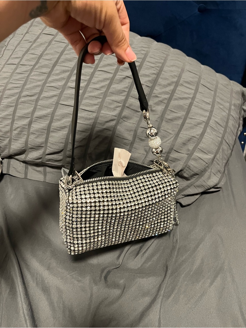 Otherwild Silver Crystal Mini Top-Handle Bag